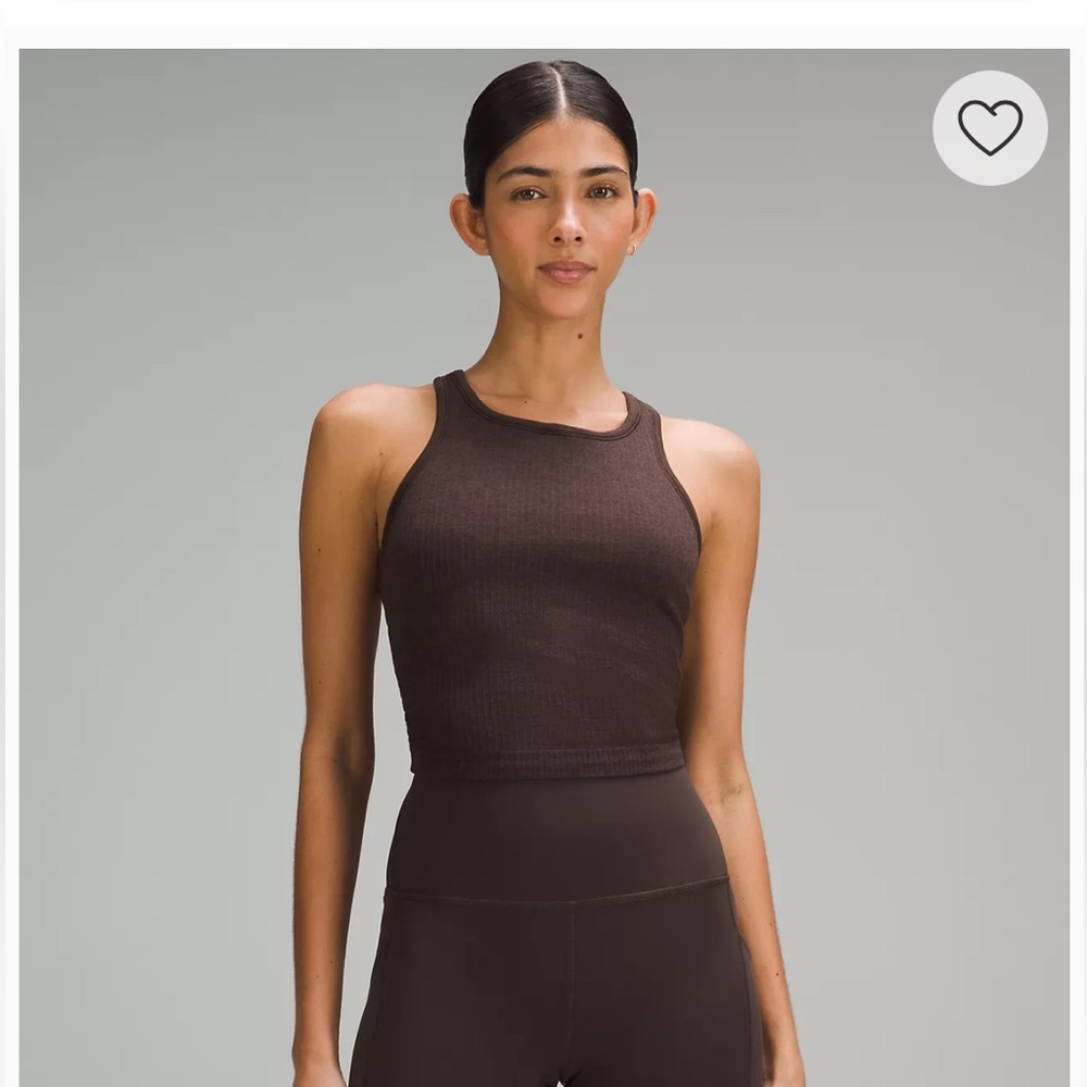 Lululemon ebb to street crop tank, never worn with tags